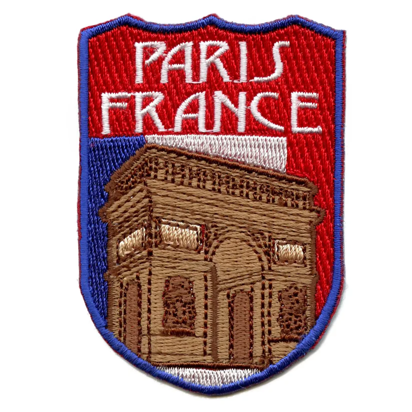 Paris France Shield Patch Famous Monument Iron on