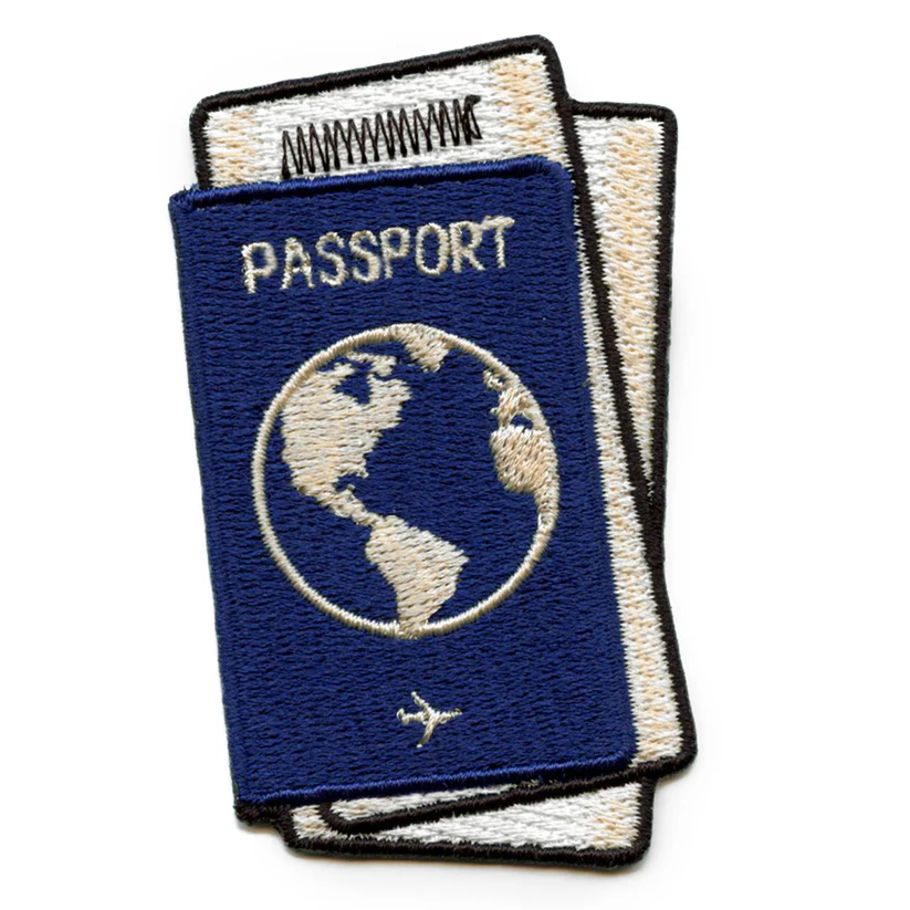 Passport With Flight Ticket Patch