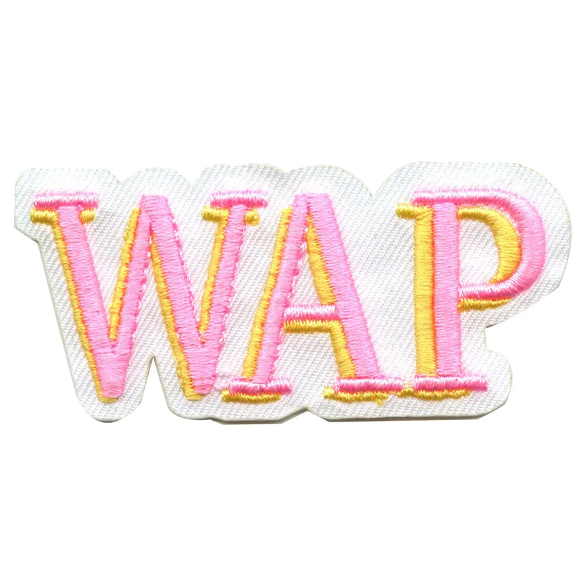 Pink And Yellow WAP Embroidered Patch