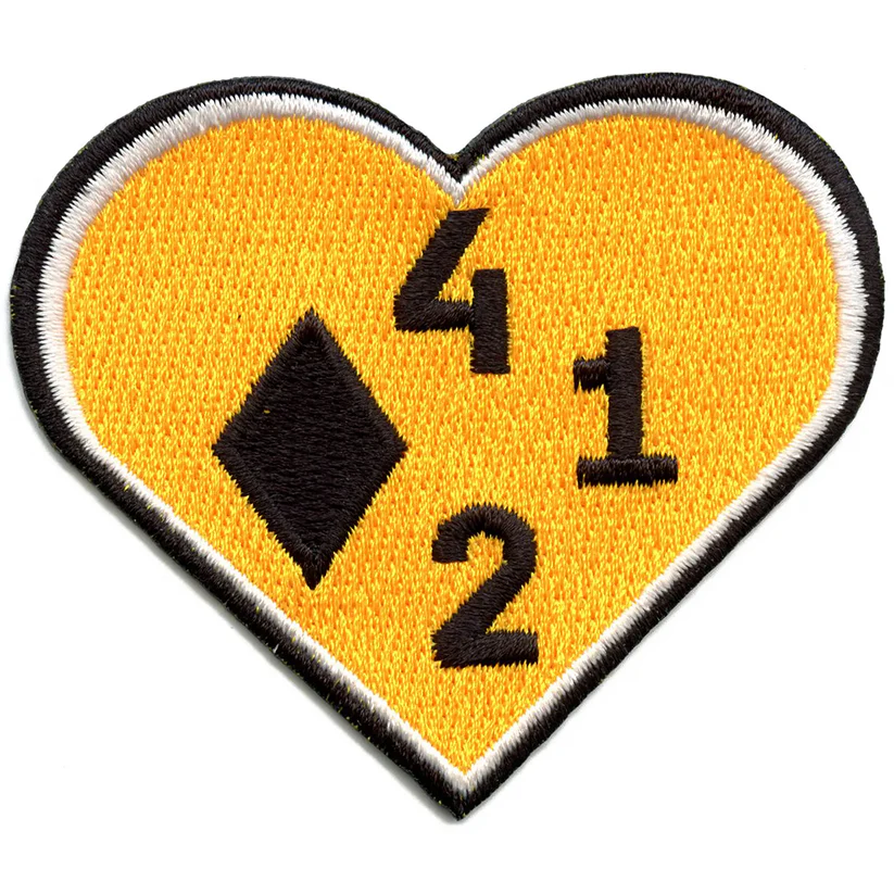 Pittsburgh 412 Area Code Heart Patch