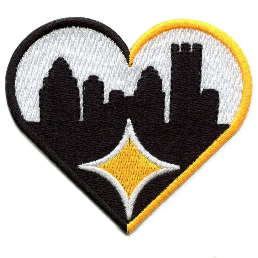 Pittsburgh Steel City Diamond Heart Patch