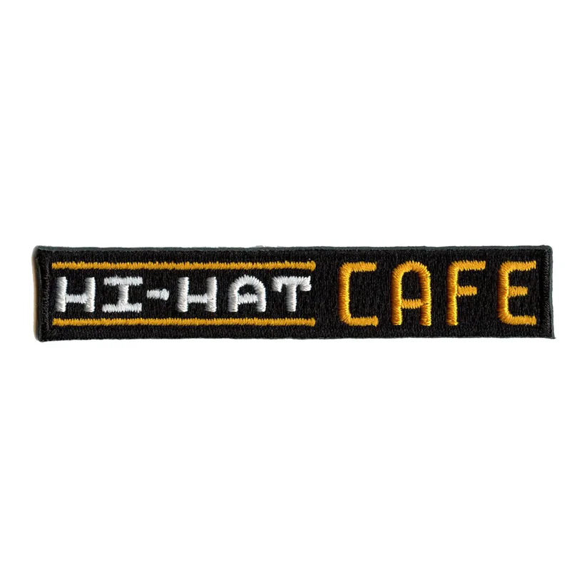 Hi-Hat Cafe Embroidered Iron On Patch
