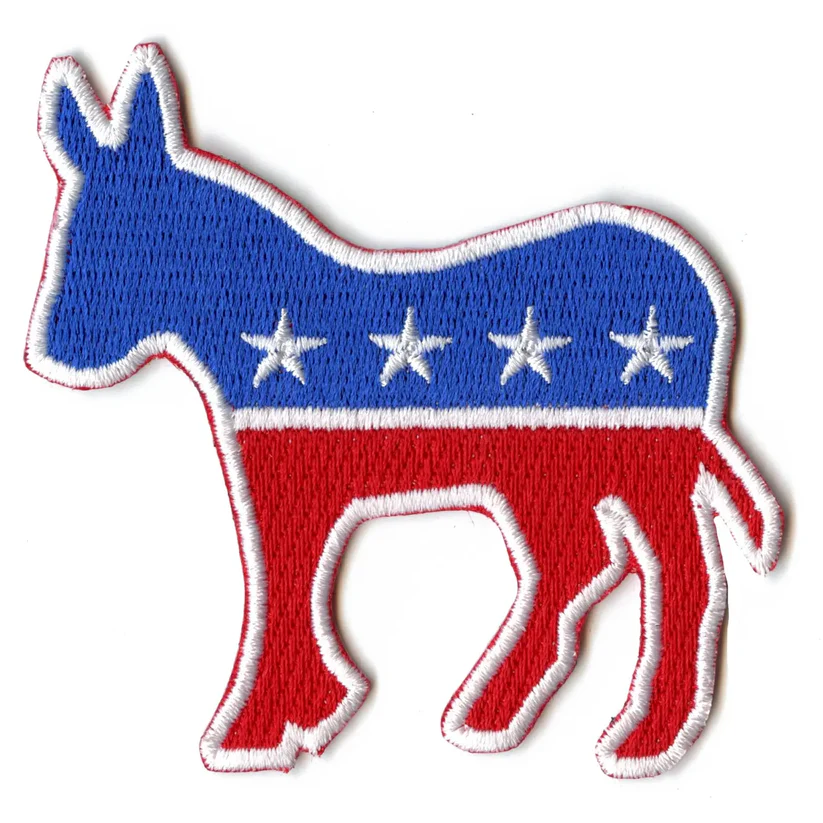 Political Democratic DonkeyIron On Patch - Political Democratic DonkeyIron On Patch USA Political Democratic DonkeyIron On Patch - View 1
