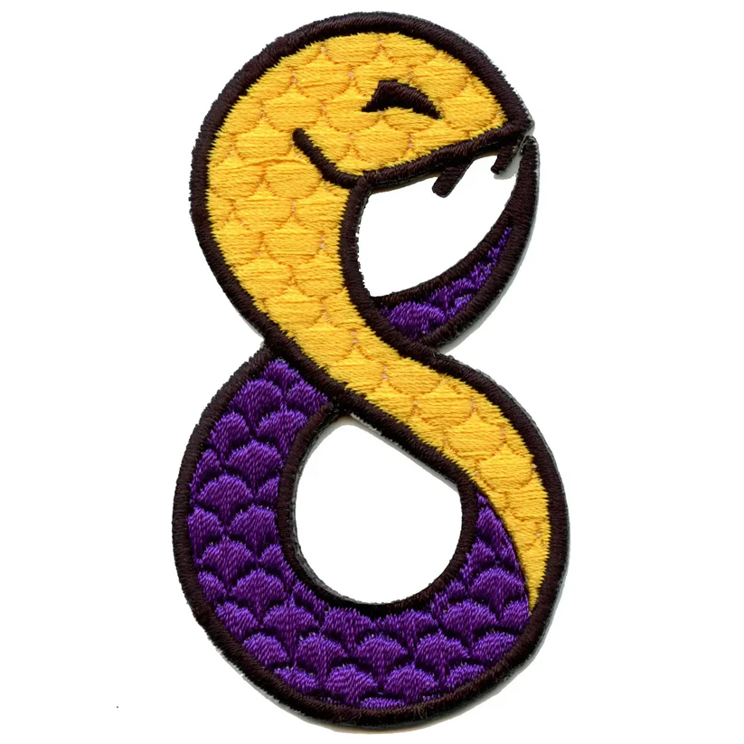 Purple And Yellow Mamba Snake #8 Patch