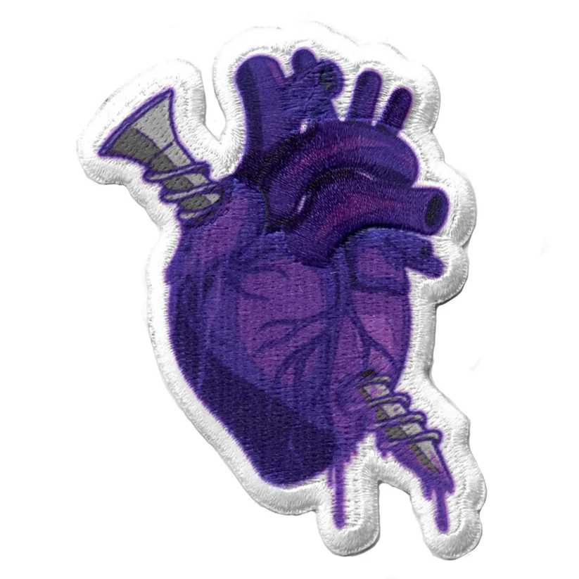 Purple Screw Heart Patch - Purple Screw Heart Patch USA Purple Screw Heart Patch - View 1
