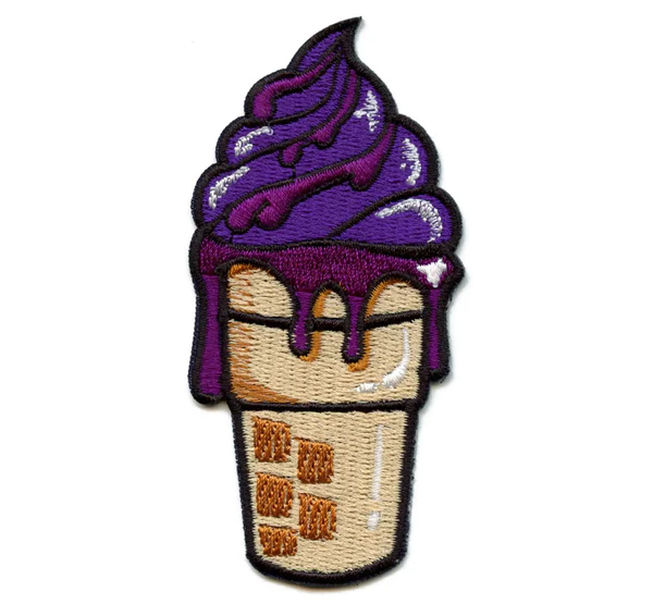 Purple Syrup Ice Cream Embroidered Patch