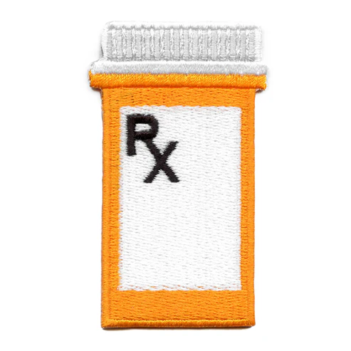 RX Pharmaceutical Prescription Bottle Patch