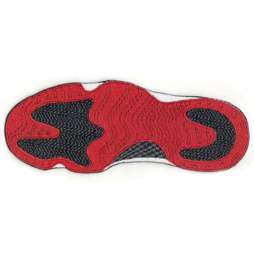 Red Sneaker Footprint Patch