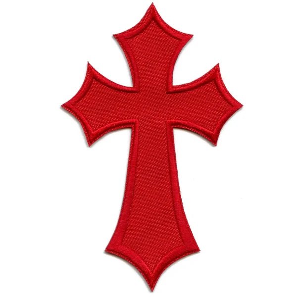 Red Y2k Cross Patch Embroidered