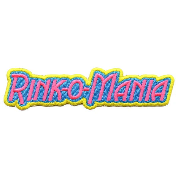 Rink O Mania Sign Embroidered Patch - Rink O Mania Sign Embroidered Patch USA Rink O Mania Sign Embroidered Patch - View 1