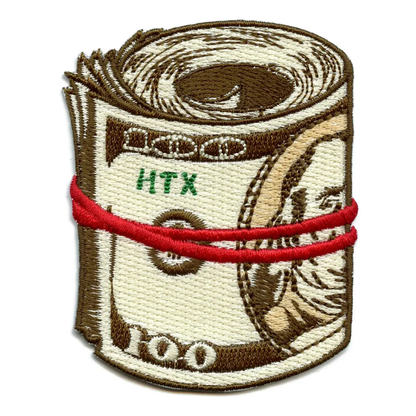 Roll Of Money Patch Hip Hop Embroidered