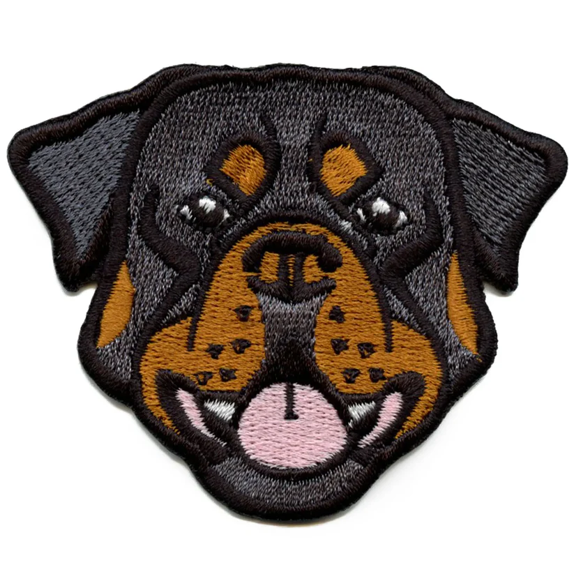 Rottweiler Head Patch Dog Breed Iron On