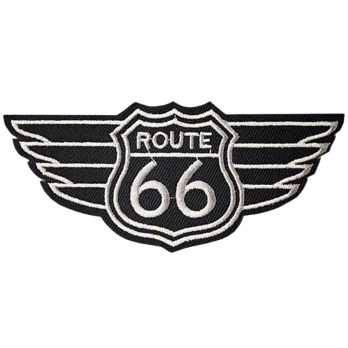custom shape black and white 66 route vest patch custom shape black and white 66 route vest patch - Image 3