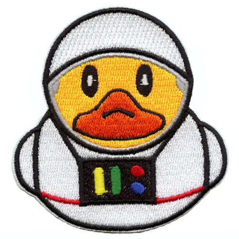 Rubber Duck Astronaut embroidered Patch