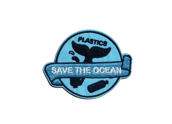 save the ocean velcro patch - Image 1
