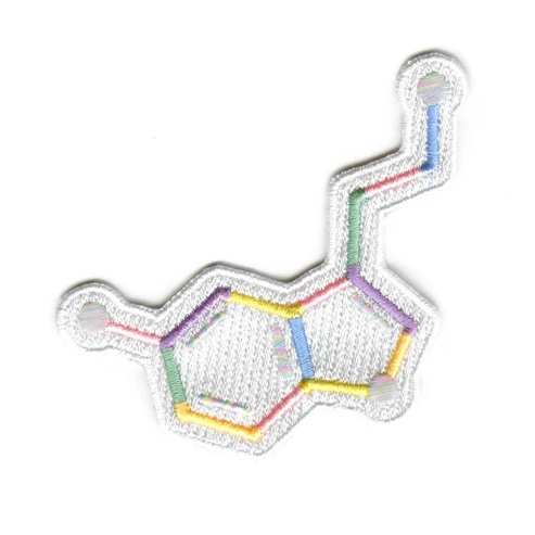 Serotonin Molecule Embroidered Patch