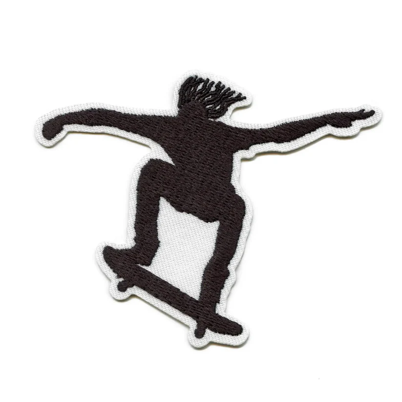 Skateboarder Silhouette Sports Patch