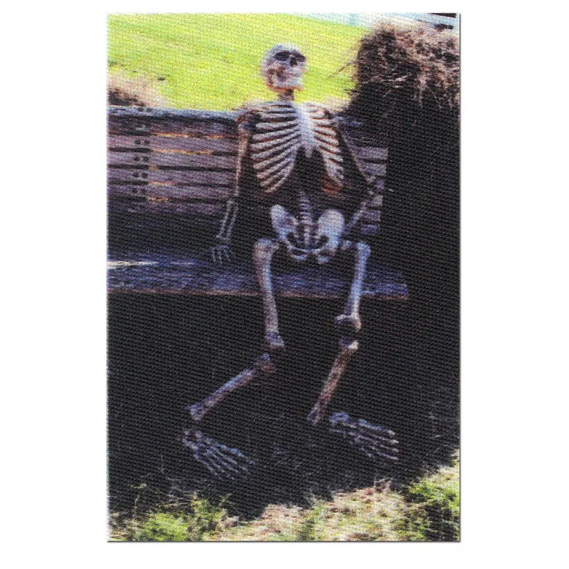 Skeleton I'm Dead LOL Sitting Motif Patch