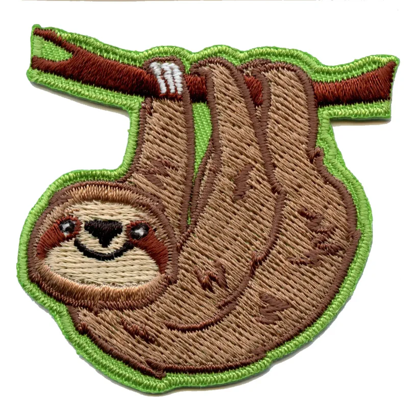 Happy Hanging Embroidered Iron On Patch