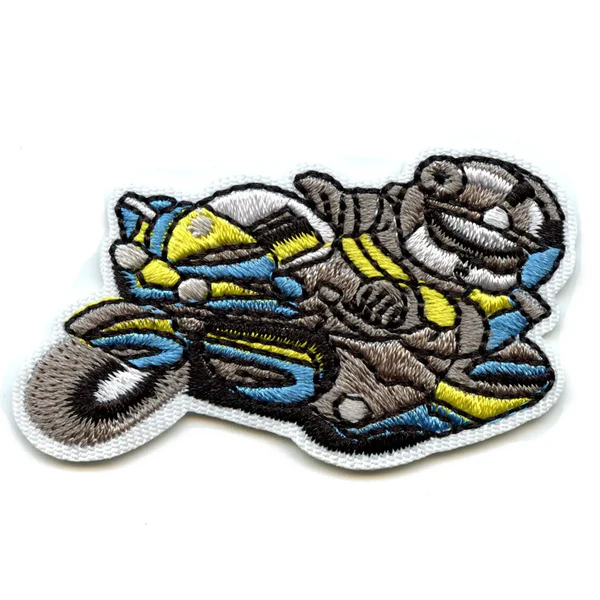 Small Astronaut On A Motorcycle Patch