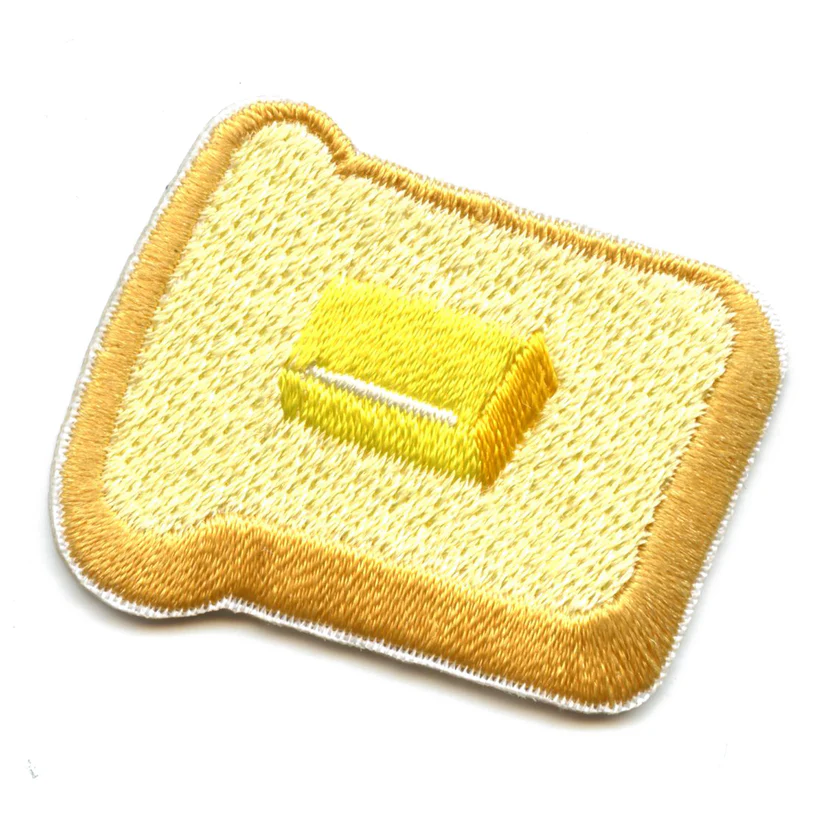 Small Bread And Butter Embroidered Patch