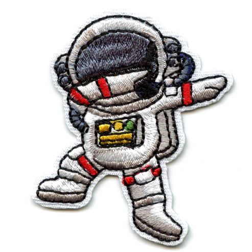 Small Grey Astronaut Dabbing Patch