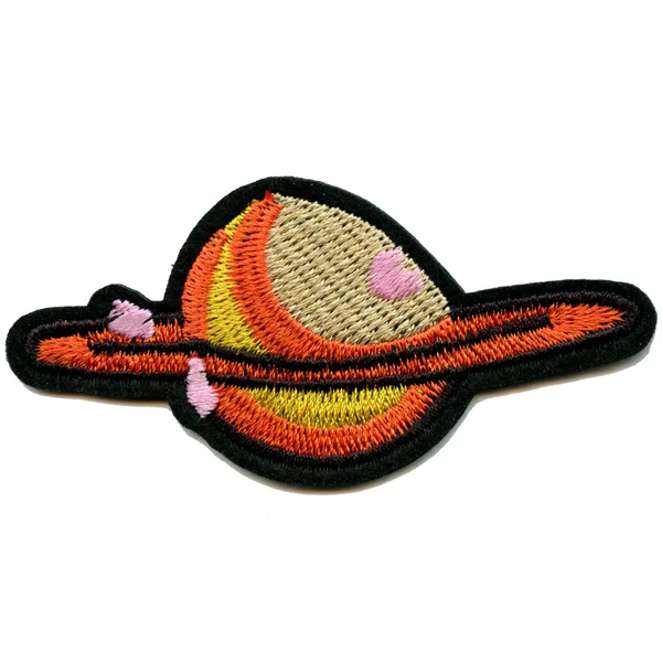 Small Orange Planet With Ring Patch