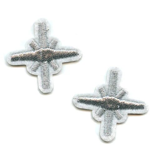 Small Sparkle Silver Stars Patch