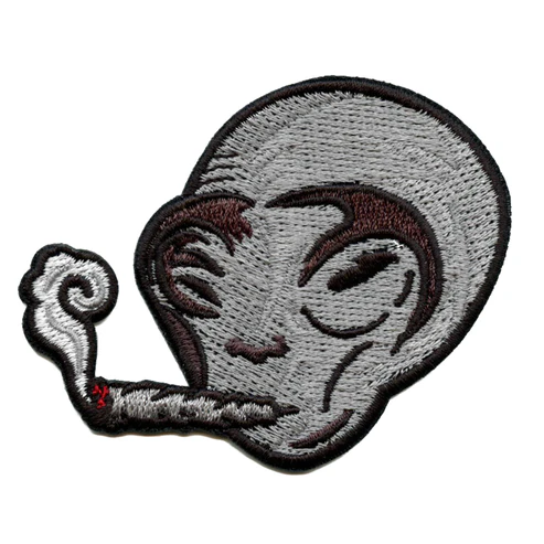 Smoking Outer Space Alien Patch