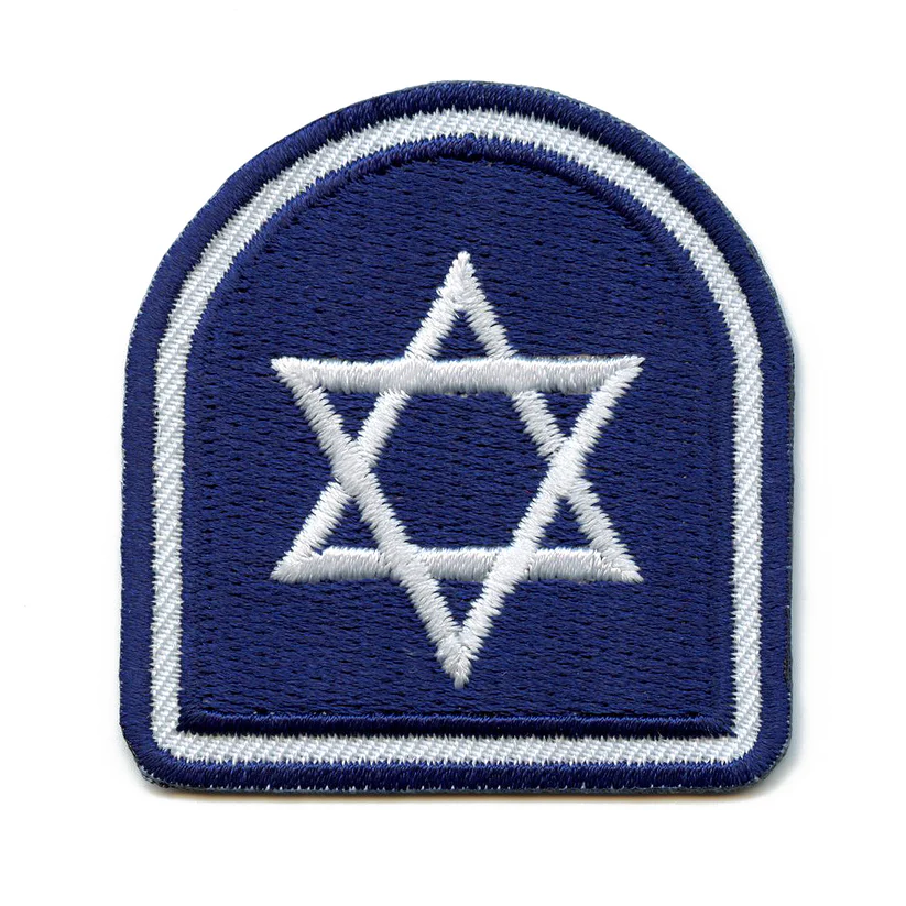 Star David Tombstone Blue Logo Embroidered Iron On Patch