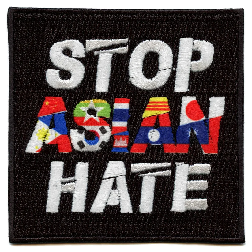 Stop Asian Hate Flags Logo Iron On Patch