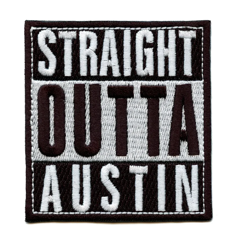 Straight Outta Austin Iron On Patch - Straight Outta Austin Iron On Patch USA 1 Straight Outta Austin Iron On Patch - View 1