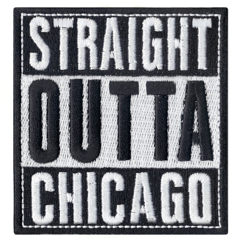 Straight Outta Chicago Iron On Patch - Straight Outta Chicago Iron On Patch USA Straight Outta Chicago Iron On Patch - View 1