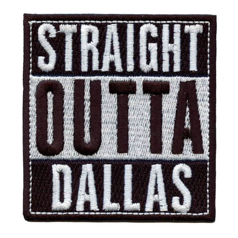 Straight Outta Dallas Iron On Patch - Straight Outta Dallas Iron On Patch USA Straight Outta Dallas Iron On Patch - View 1