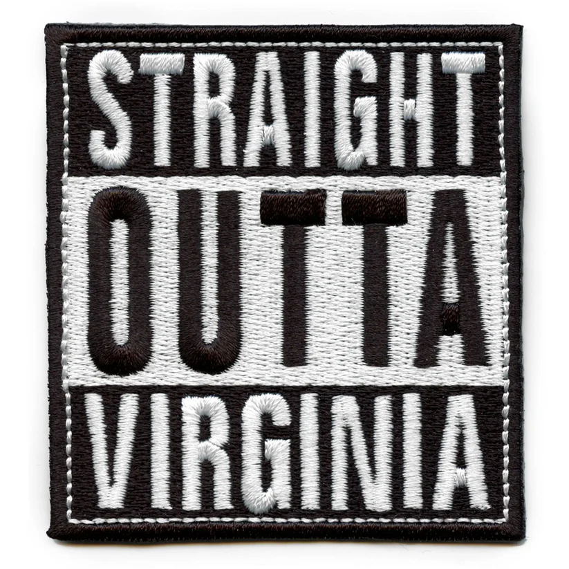 Straight Outta Virginia Patch Iron On - Straight Outta Virginia Patch Iron On USA Straight Outta Virginia Patch Iron On - View 1