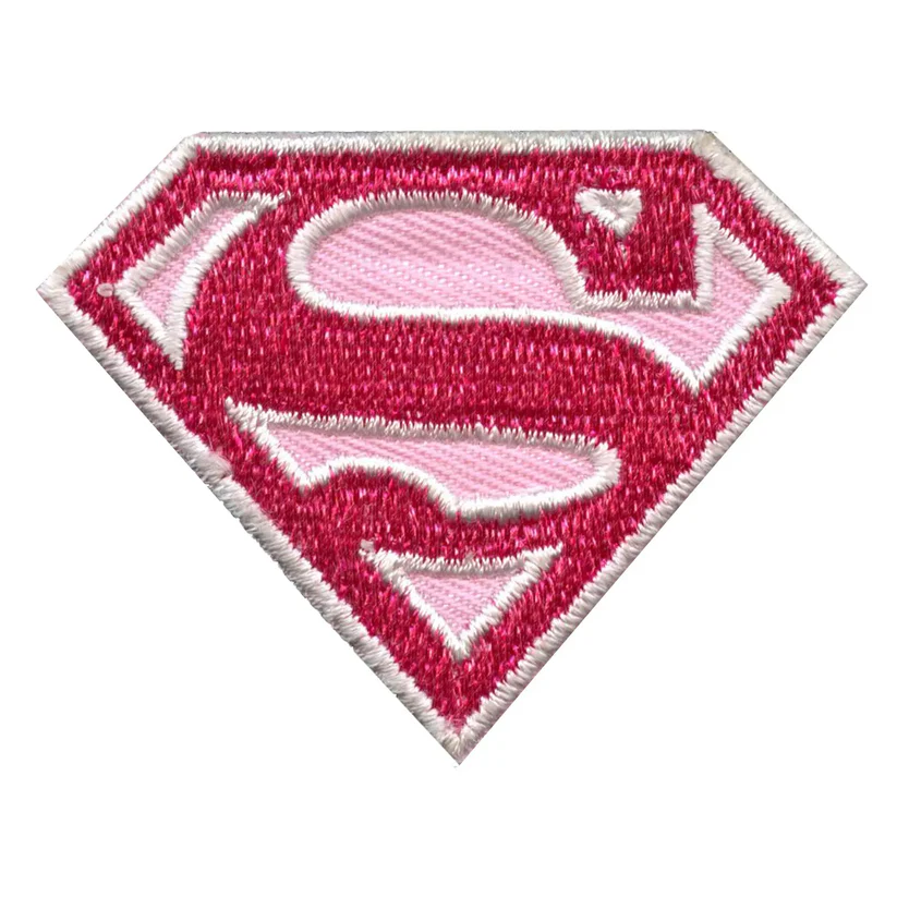 Supergirl Pink Logo Embroidered Patch 