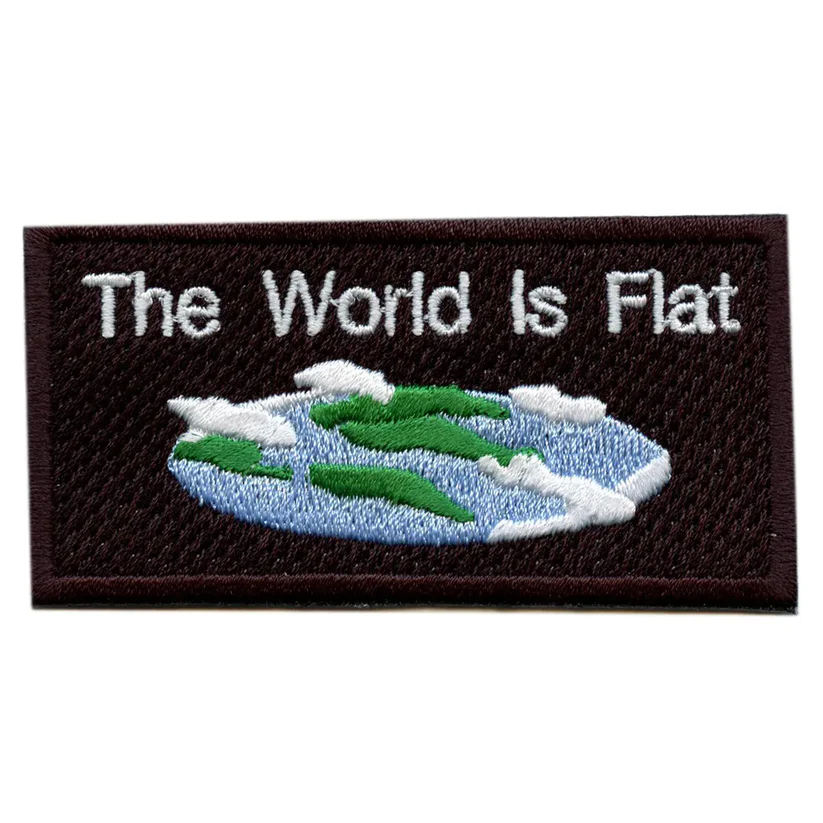 The World Is Flat Iron On Patch - The World Is Flat Iron On Patch USA The World Is Flat Iron On Patch - View 1