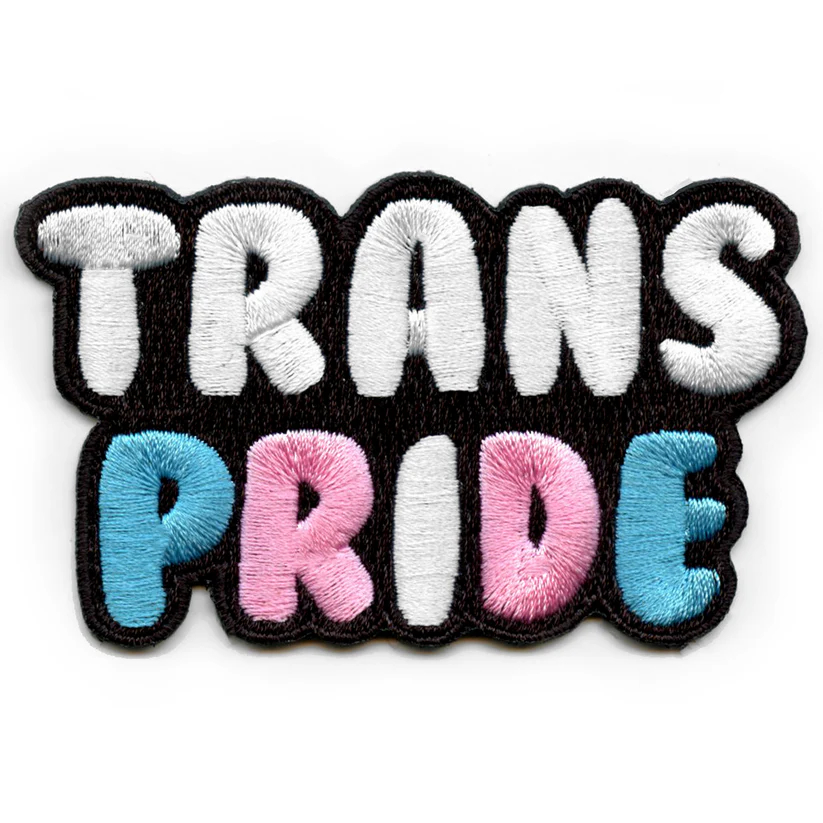 Trans Pride Embroidered Iron On Patch - Trans Pride Embroidered Iron On Patch USa Trans Pride Embroidered Iron On Patch - View 1