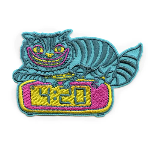 Trippy Cheshire Cat embroidered Patch