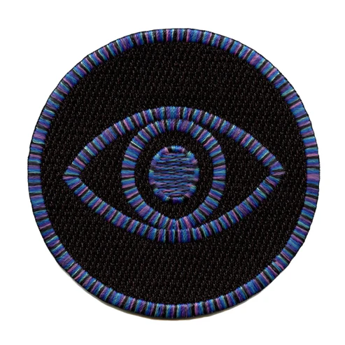 Trippy Mystic Eye Round embroidered Patch