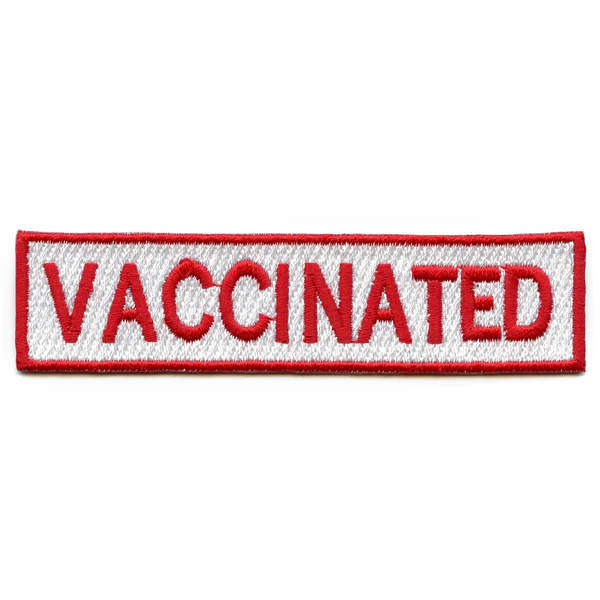 Vaccinated Patch Box Logo Embroidered Patch