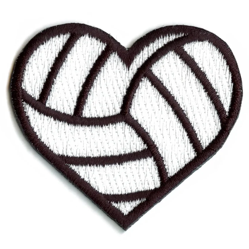Volleyball Heart Embroidered Patch
