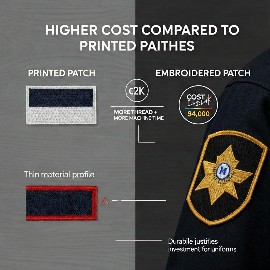 2. Higher Cost Compared to Printed Patches