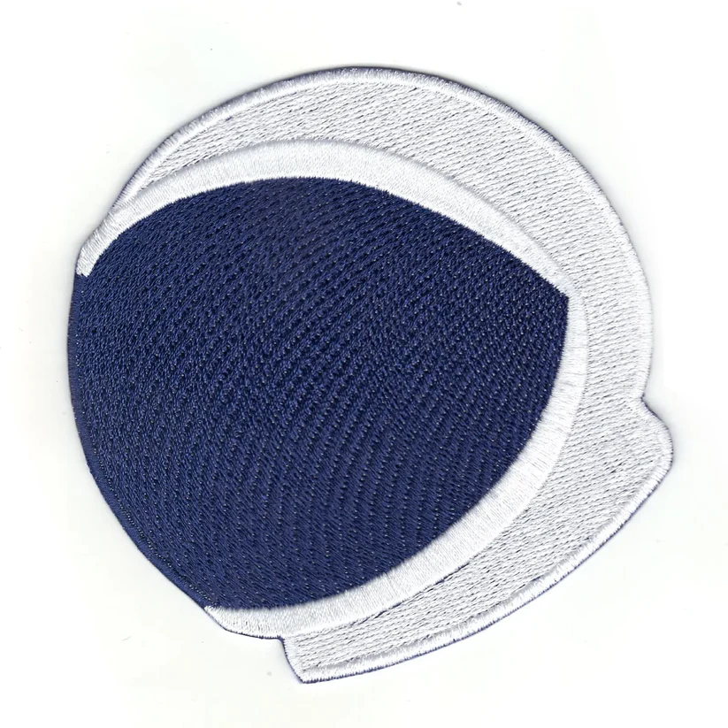 White Astronaut Helmet Iron On Patch