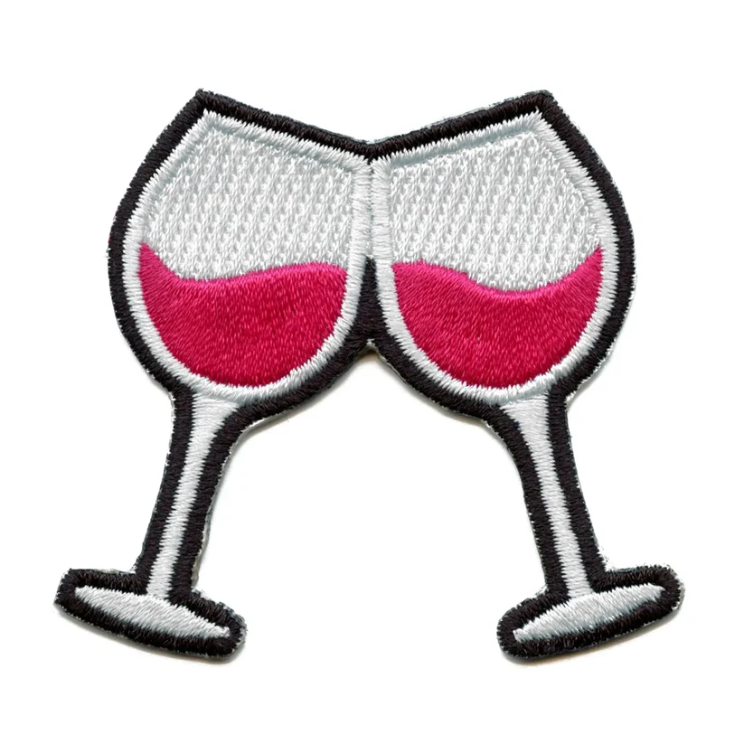 Wine Glasses Cheers Patch