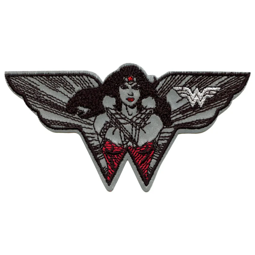Wonder Woman Grayscale Iron On Patch