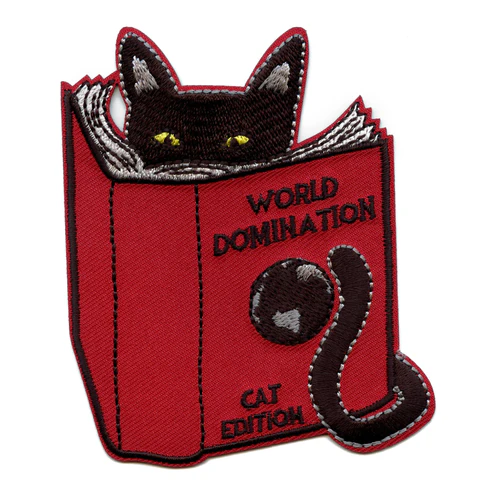 World Domination Cat embroidered Patch