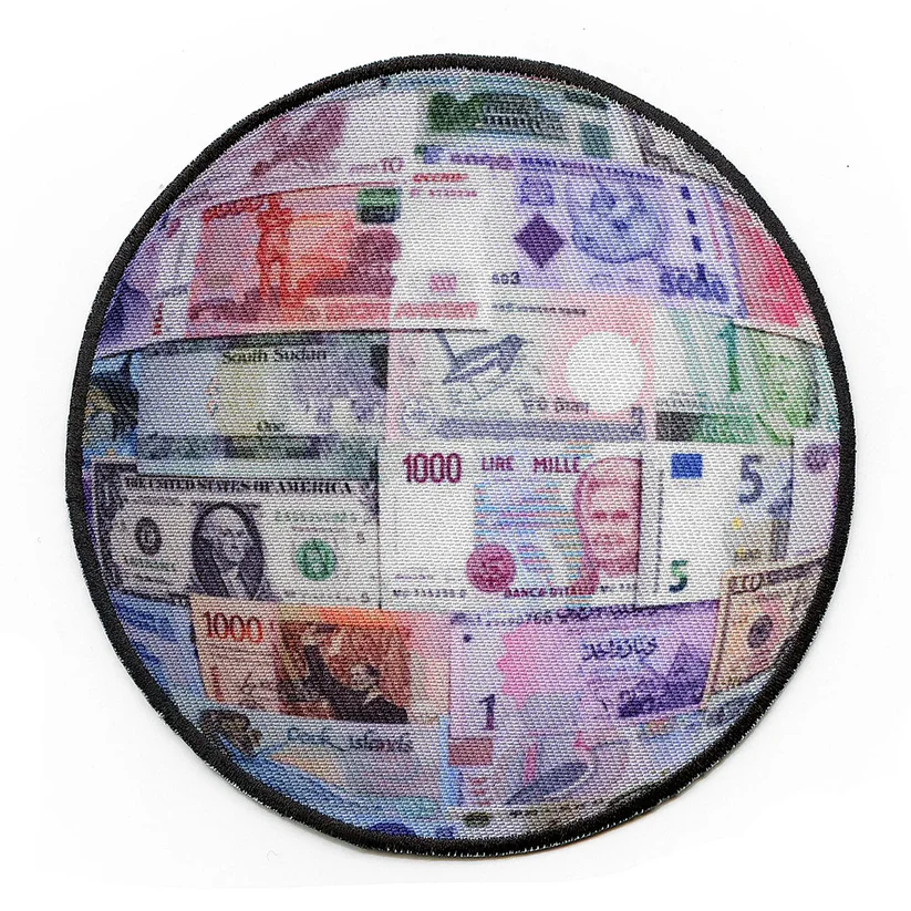 Globe Of Money Embroidery Iron On