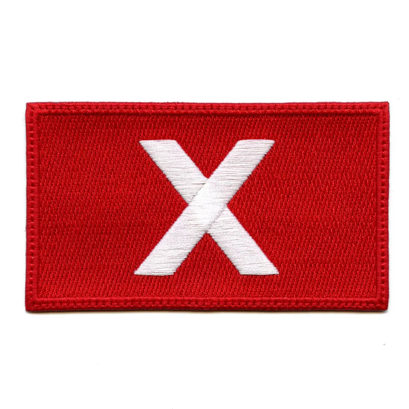 X Means No Patch Embroidered Iron On