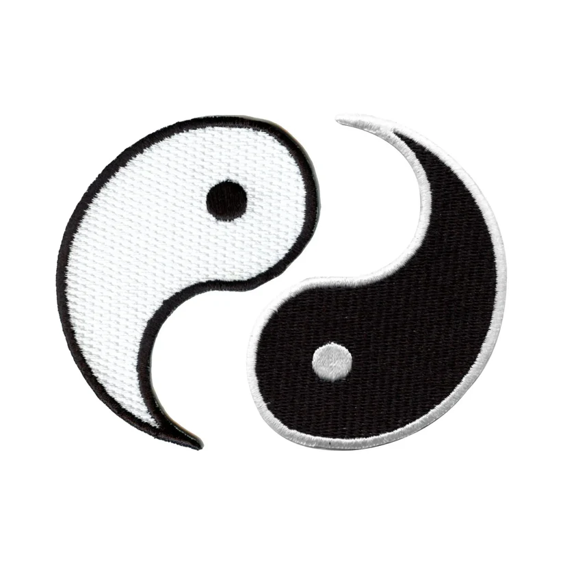 Yin Yang Symbol Set Embroidered Patch